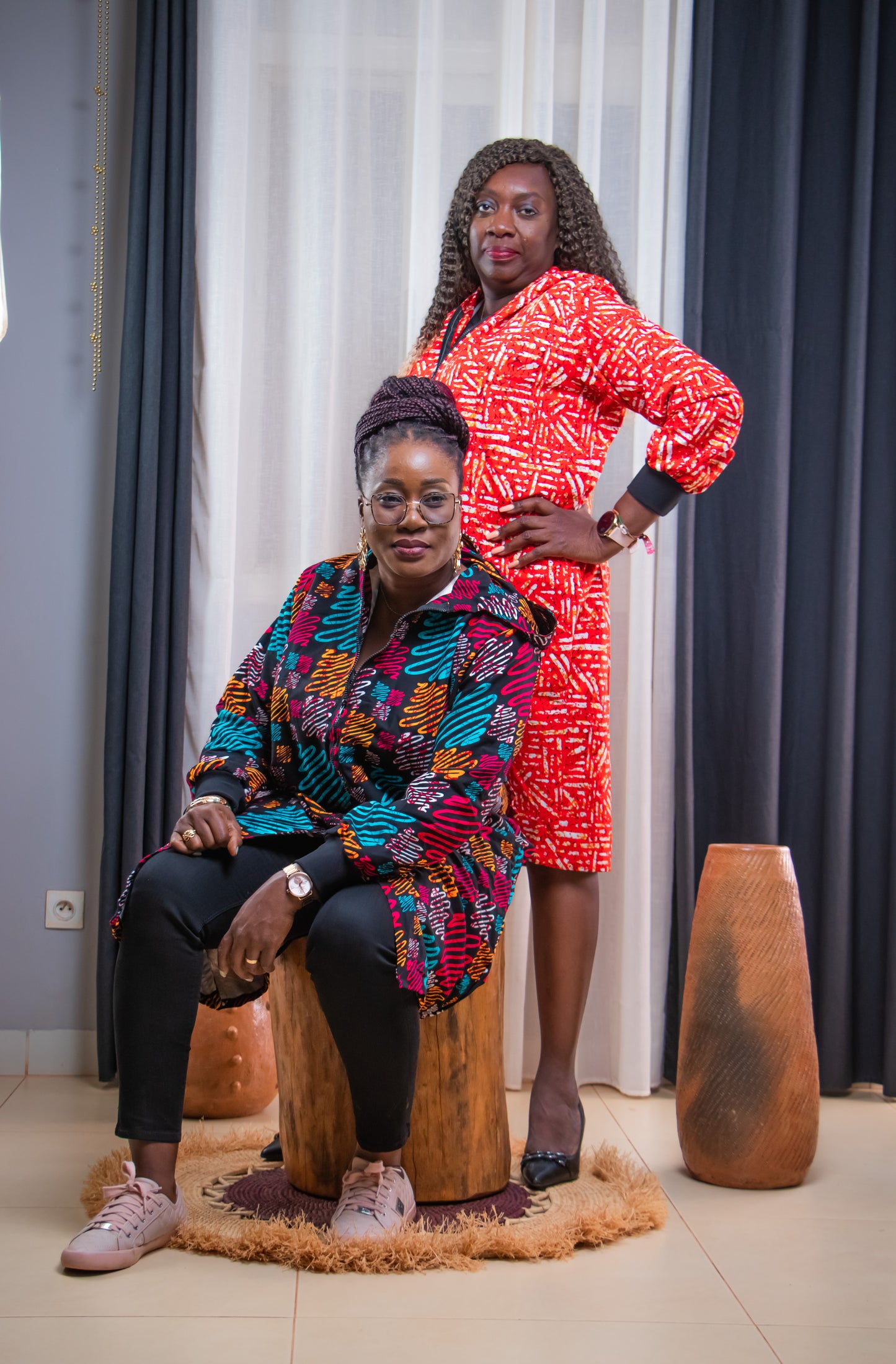 ROBE EN PAGNE WAX A FERMETURE ECLAIR SUR LE DEVANT