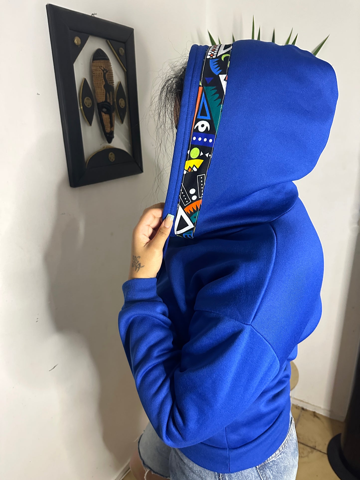 SWEAT A CAPUCHE UNISEXE BLEU
