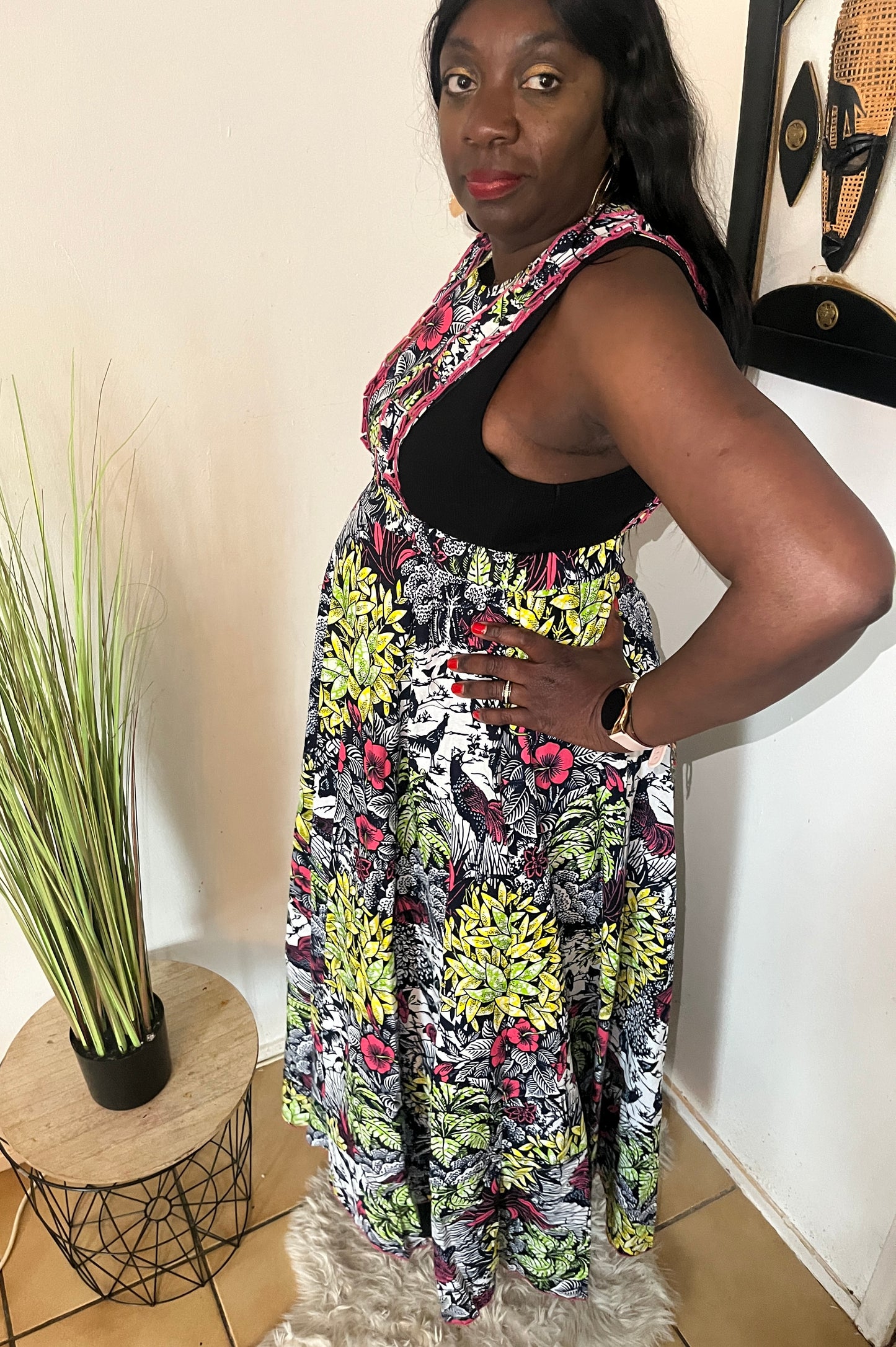 ROBE LONGUE EN PAGNE WAX