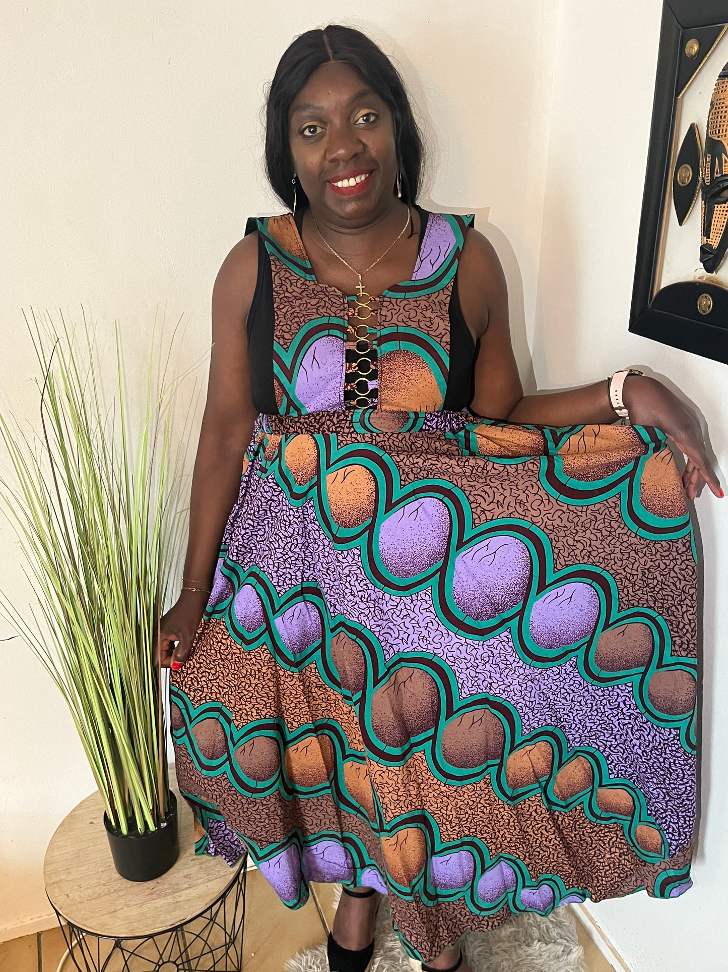 ROBE LONGUE EN PAGNE WAX