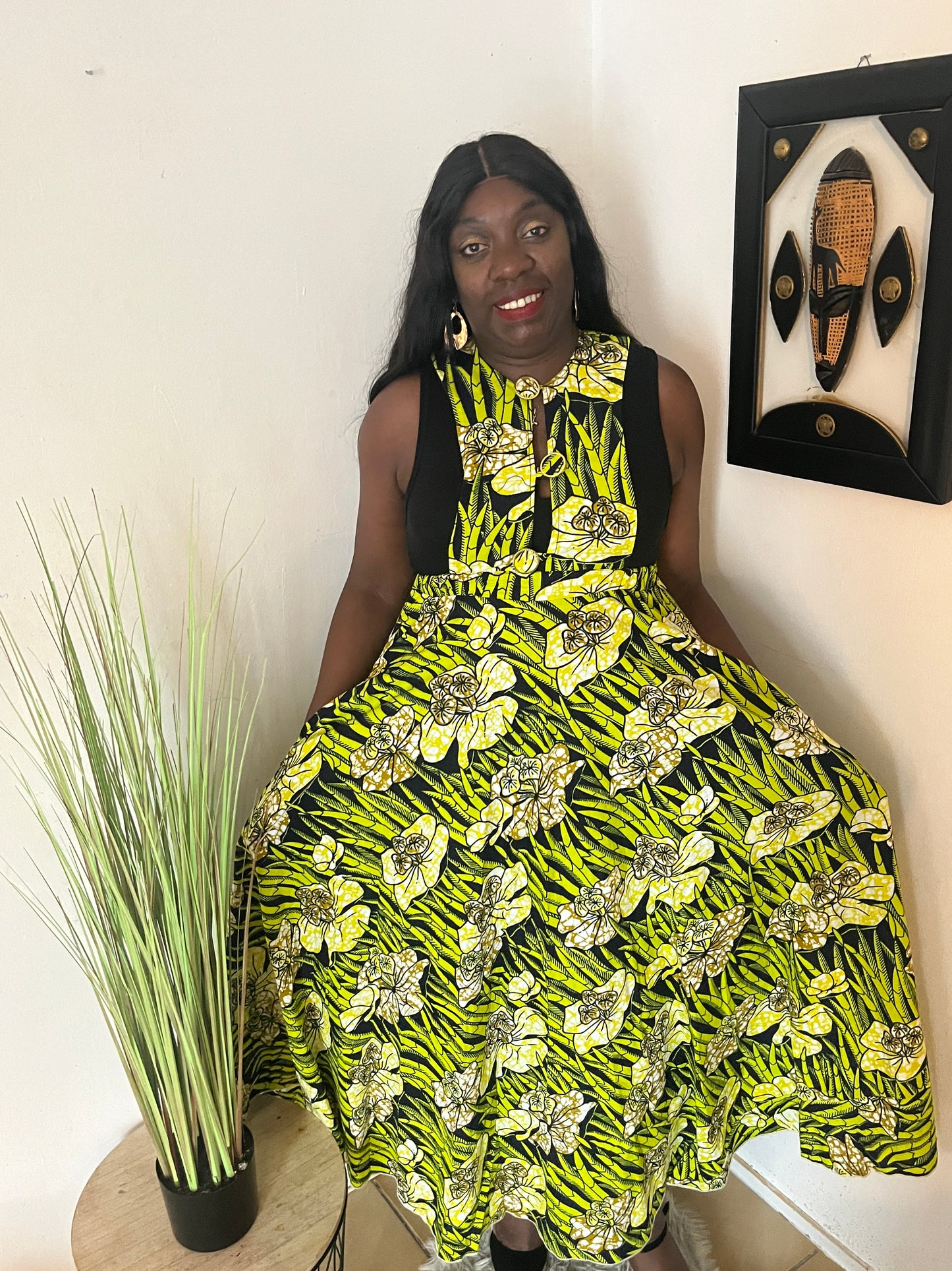 ROBE LONGUE EN PAGNE WAX