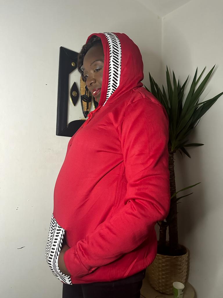 SWEAT A CAPUCHE UNISEXE ROUGE