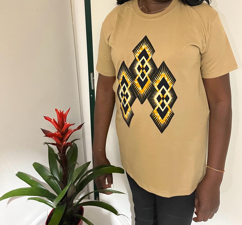 T-SHIRT MANCHE COURTE MARRON