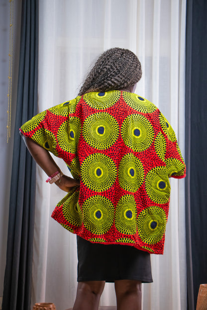 CAPE REVERSIBLE EN PAGNE WAX ET FOURRURE