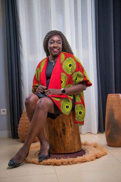 CAPE REVERSIBLE EN PAGNE WAX ET FOURRURE