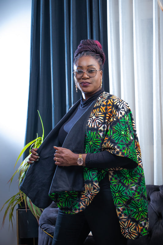 CAPE REVERSIBLE EN PAGNE WAX ET FOURRURE