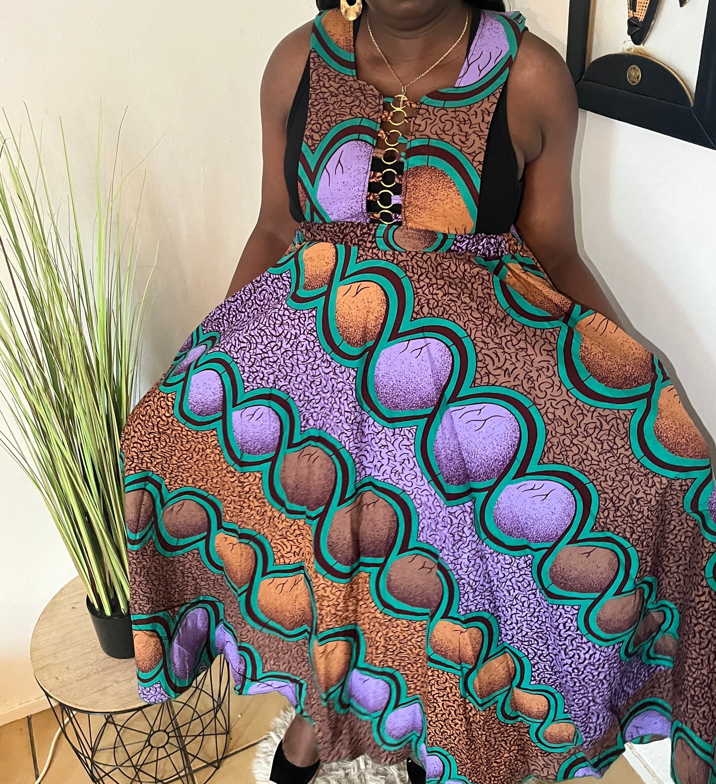 ROBE LONGUE EN PAGNE WAX