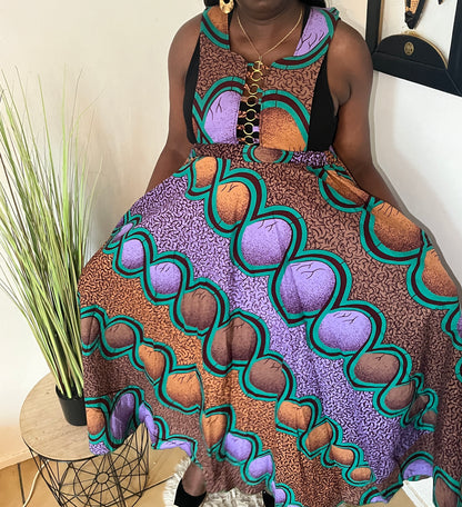 ROBE LONGUE EN PAGNE WAX
