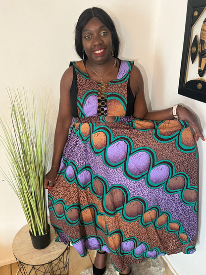 ROBE LONGUE EN PAGNE WAX
