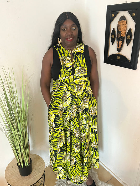 ROBE LONGUE EN PAGNE WAX