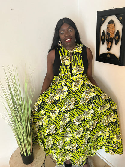 ROBE LONGUE EN PAGNE WAX