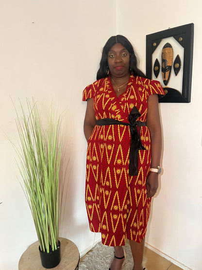 ROBE CROISEE EN PAGNE WAX