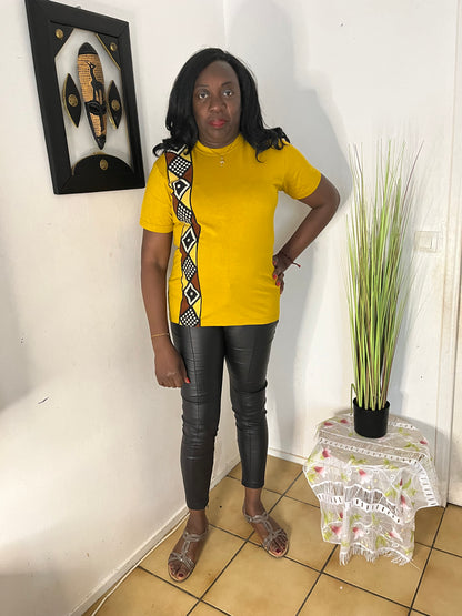 T-SHIRT MANCHE COURTE JAUNE
