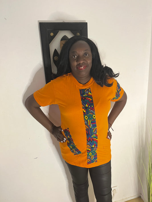 T-SHIRT MANCHE COURTE ORANGE