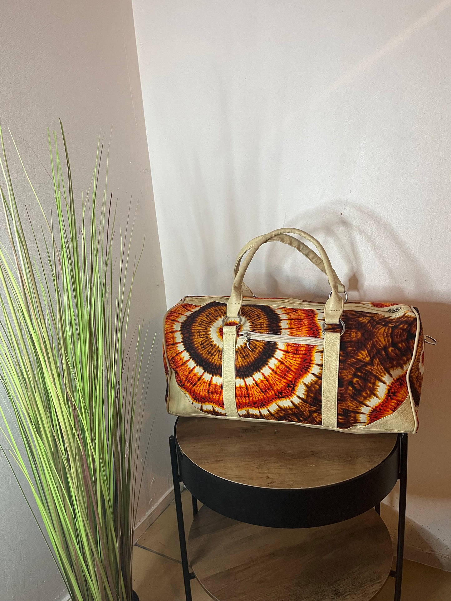 SAC DE WEEK-END EN WAX ET CUIR