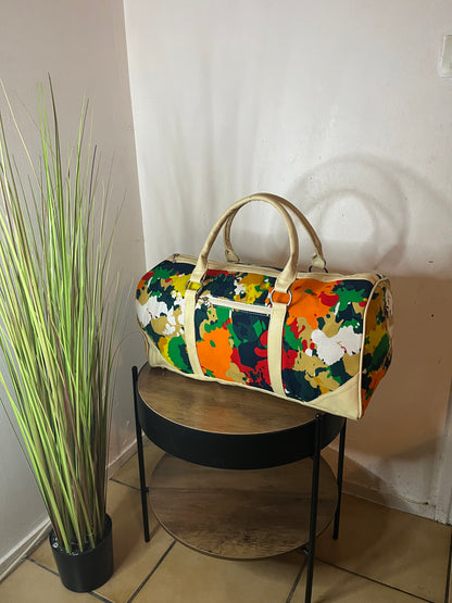 SAC DE WEEK-END EN WAX ET CUIR