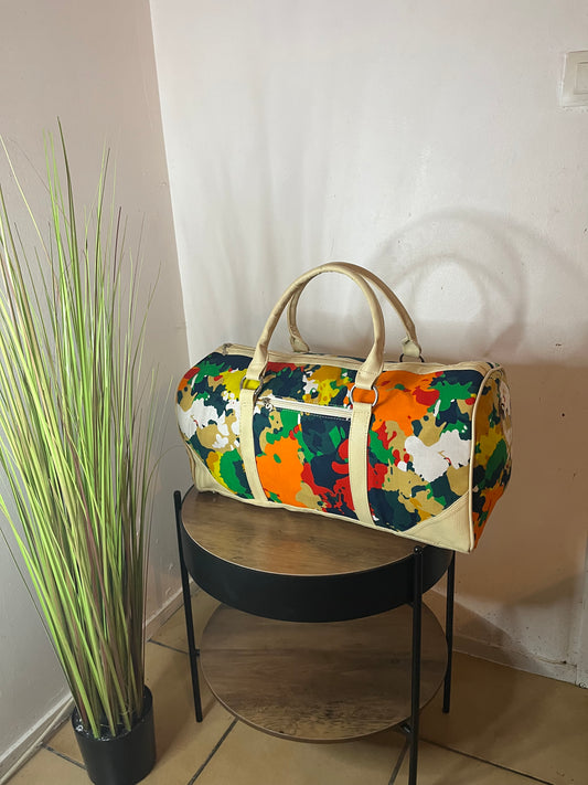 SAC DE WEEK-END EN WAX ET CUIR