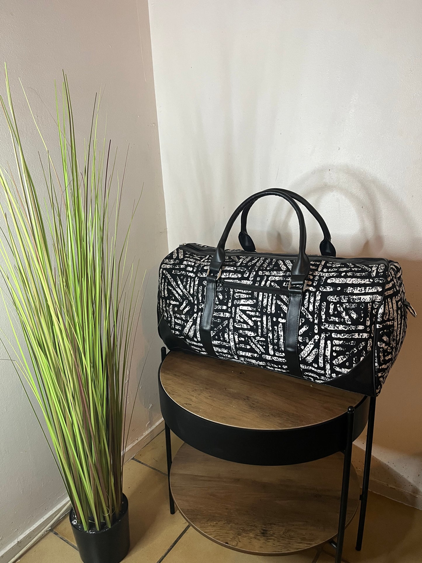 SAC DE WEEK-END EN WAX ET CUIR