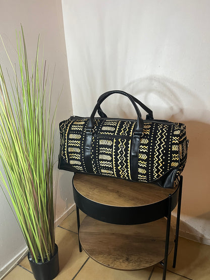 SAC DE WEEK-END EN WAX ET CUIR