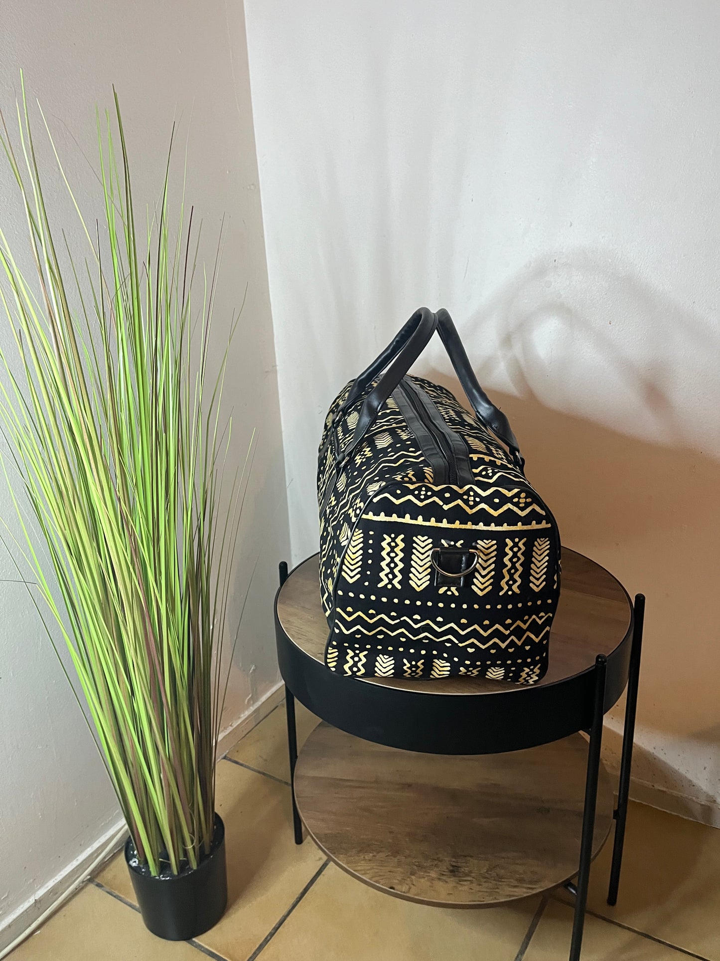 SAC DE WEEK-END EN WAX ET CUIR