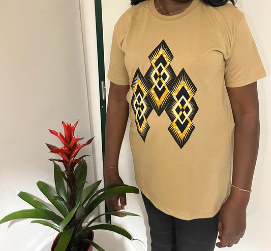 T-SHIRT MANCHE COURTE MARRON