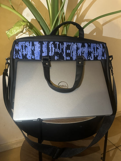 SAC D'ORDINATEUR EN PAGNE ANTIQUE ET SIMILICUIR